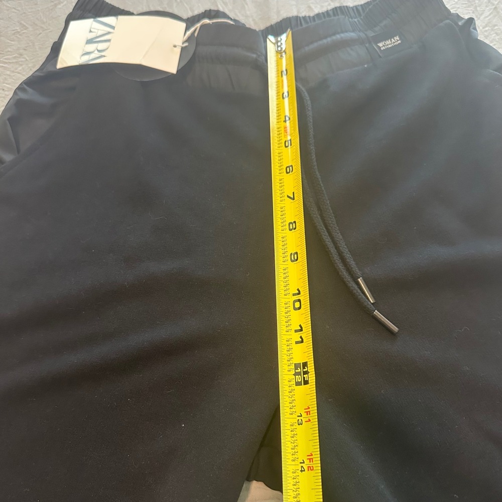 Zara Woman Definition Collection Black Jogger Sweatpants high waisted NWT Size L - Picture 8 of 10